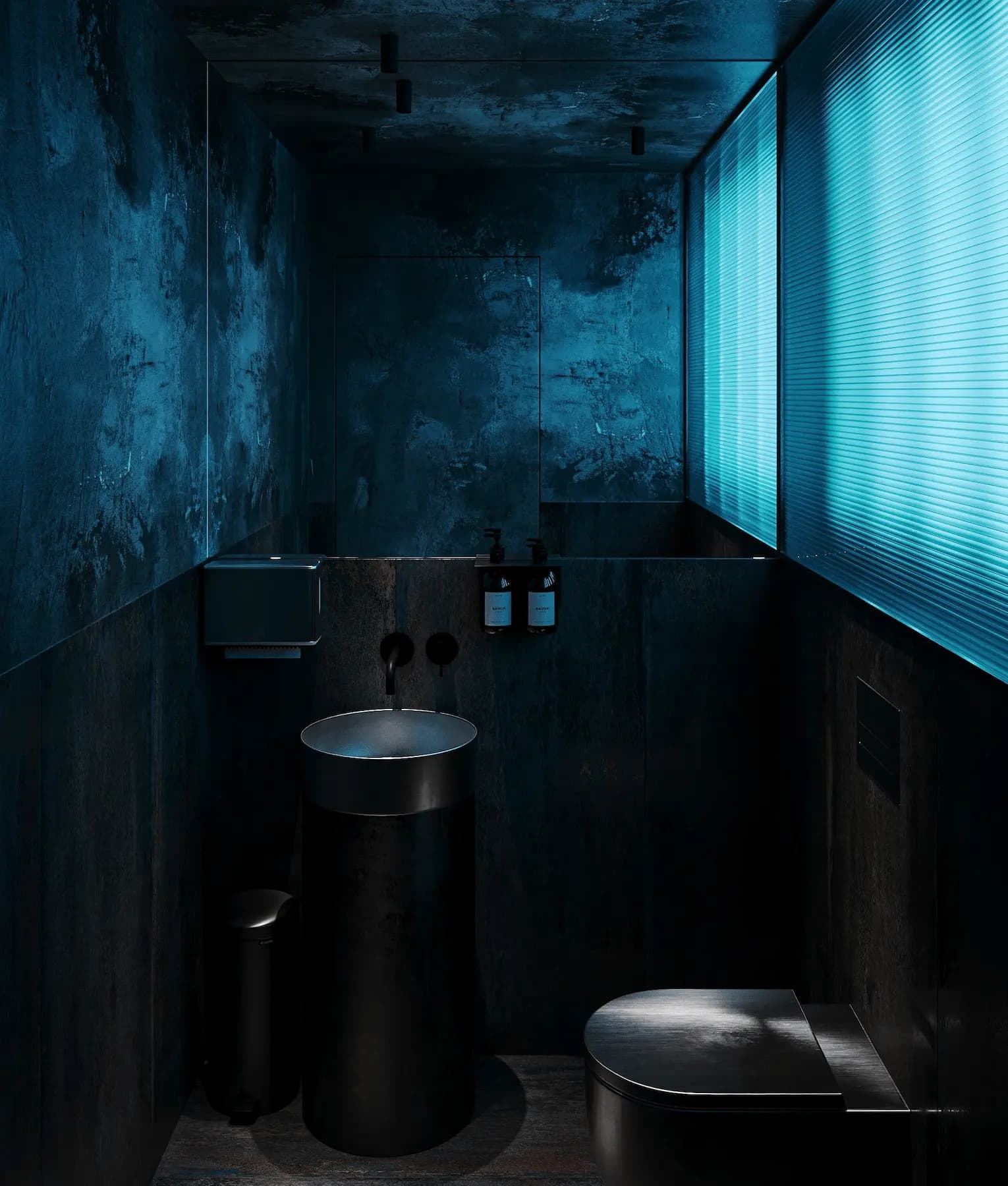 Premium commercial restroom with bespoke hospitality design
