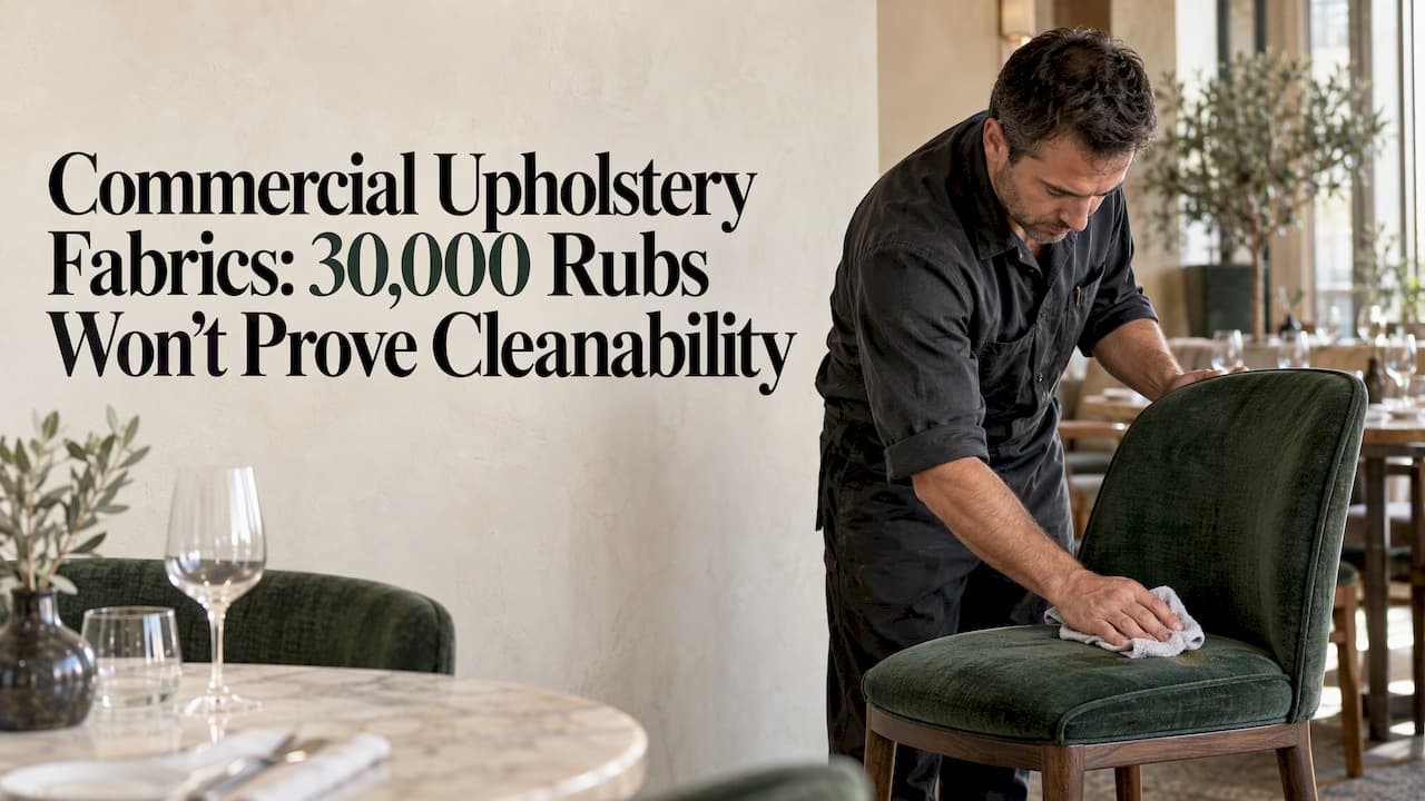 Commercial Upholstery Fabrics: 30,000 Rubs Won’t Prove Cleanability