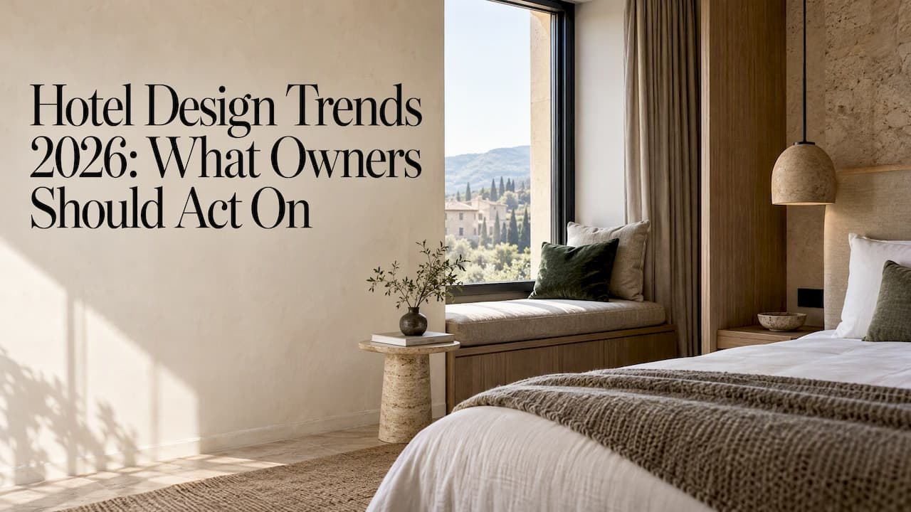 Hotel Design Trends 2026: What Owners Should Act On
