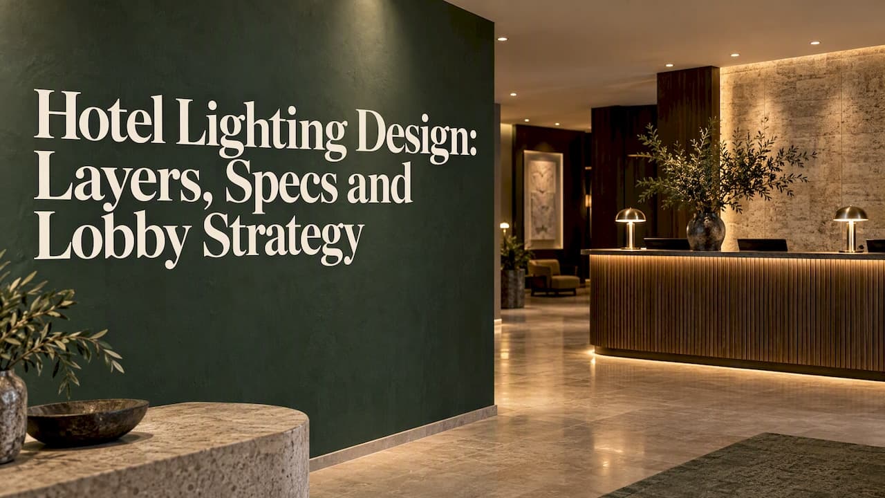 Hotel Lighting Design: Layers, Specs and Lobby Strategy