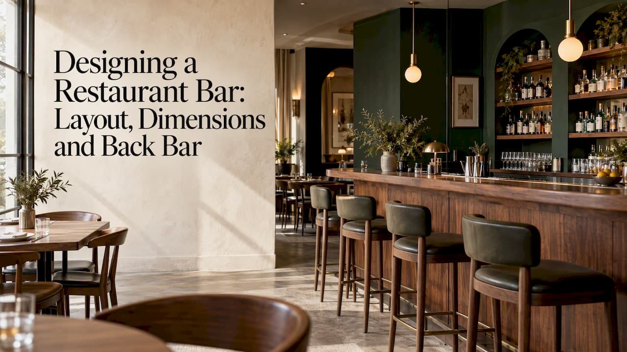 Restaurant Bar Design: Layout, Dimensions and Back Bar