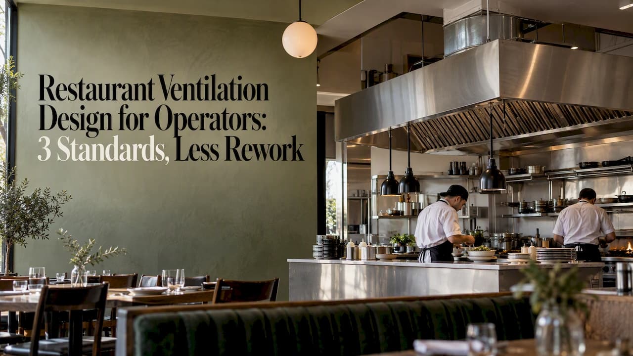 Restaurant Ventilation Design for Operators: 3 Standards, Less Rework