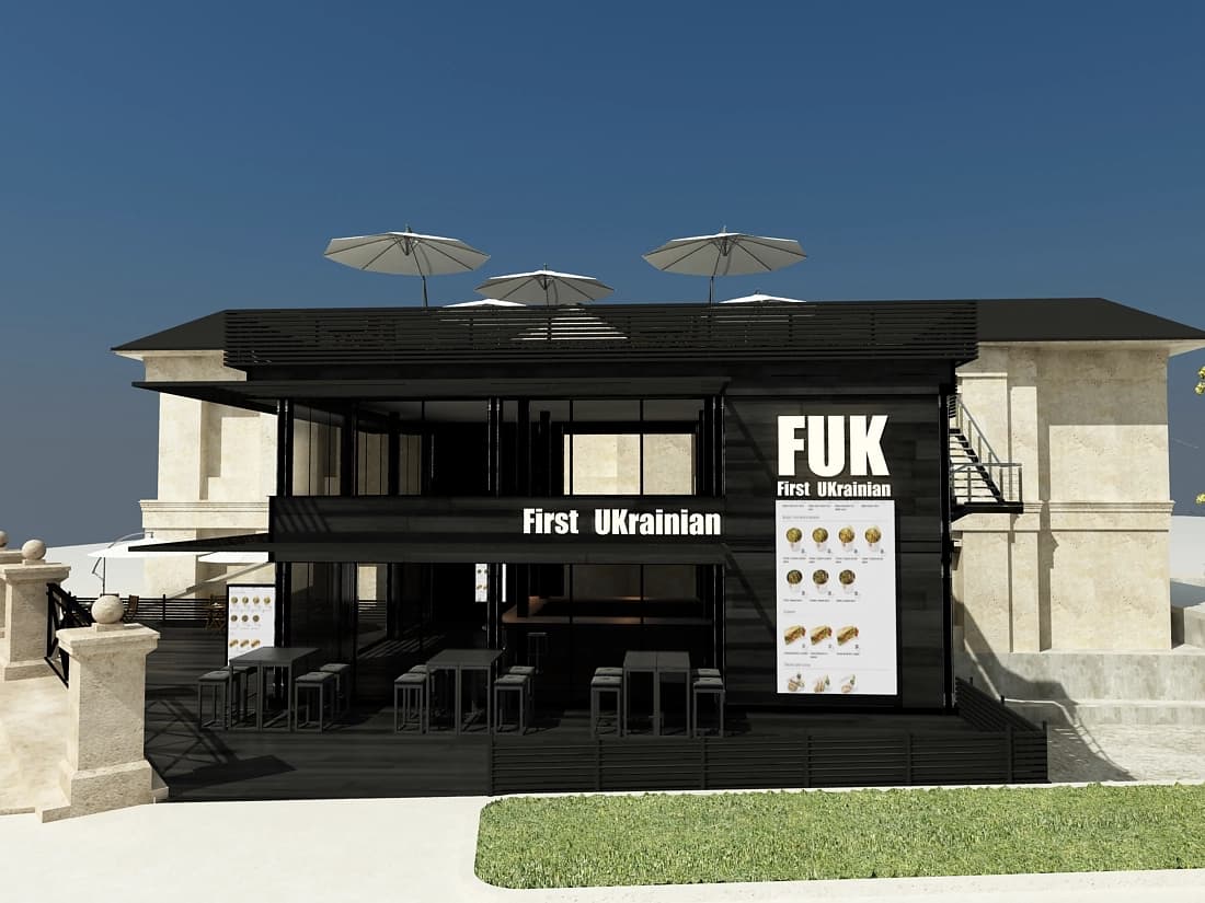 PROJECT OF A 2-FLOOR FAST FOOD RESTAURANT IN YALTA gallery image 1