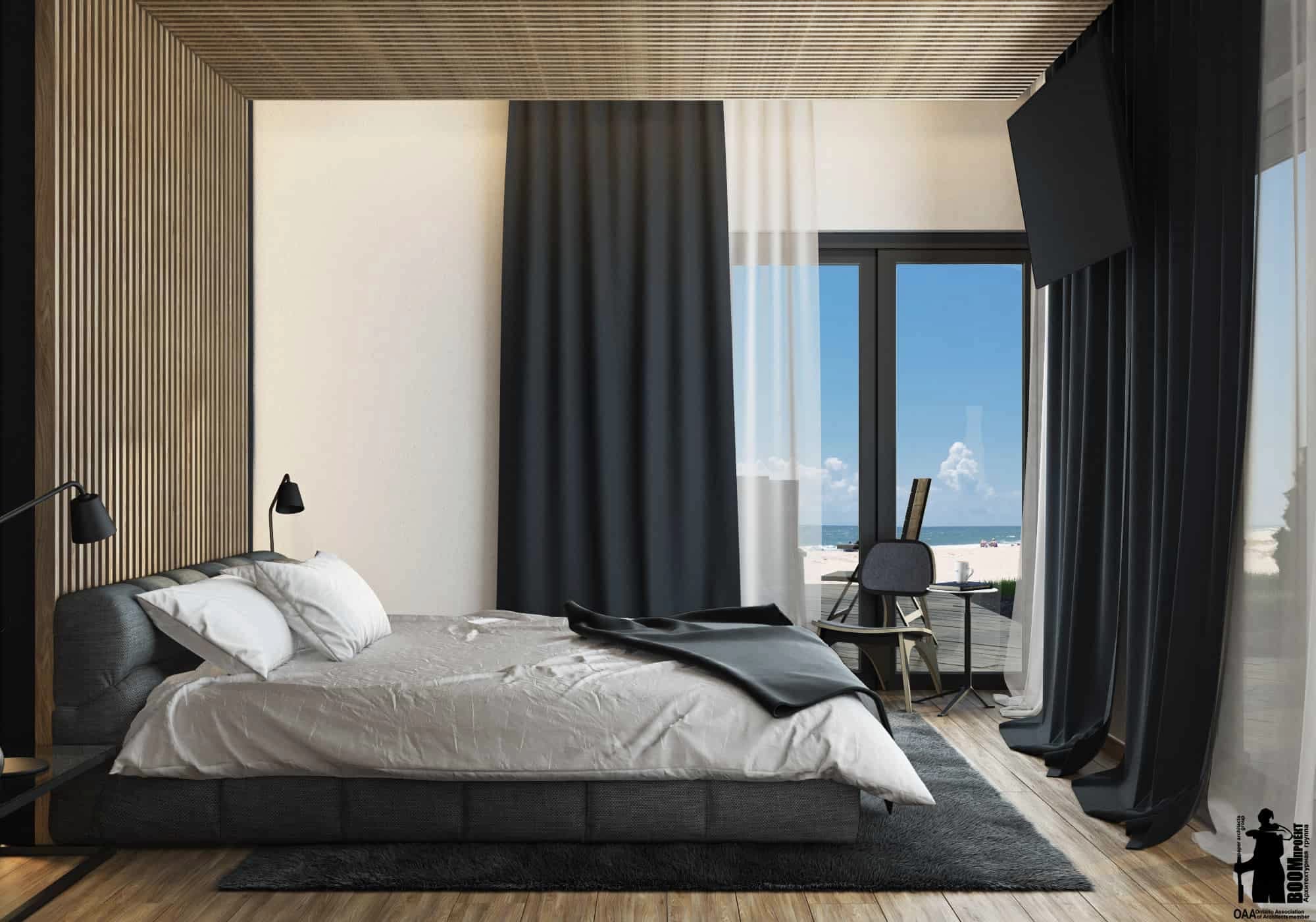 MODERN BEDROOM DESIGN IN A HOTEL ROOM gallery image 2