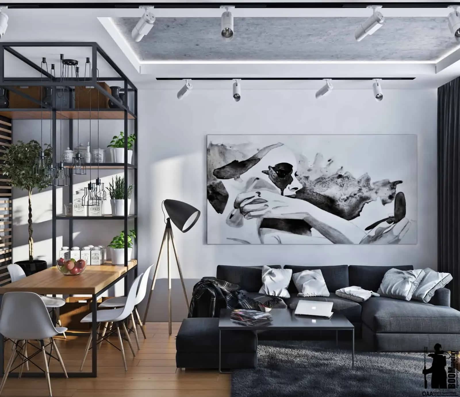 LOFT. DESIGN PROJECT OF A SMALL 2-ROOM APARTMENT gallery image 1