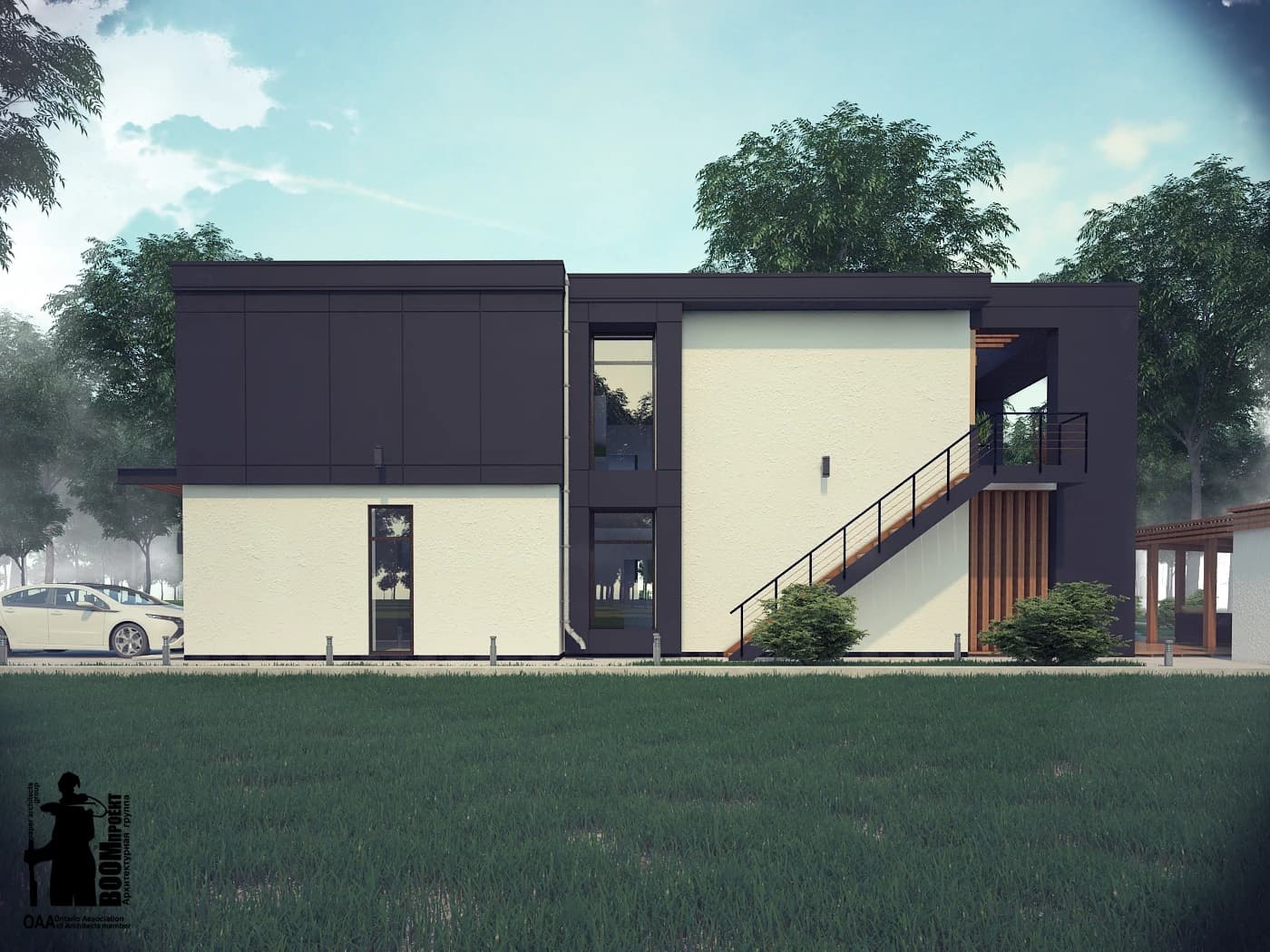 MODERN RESIDENTIAL HOUSE ARCHITECTURAL PROJECT gallery image 2