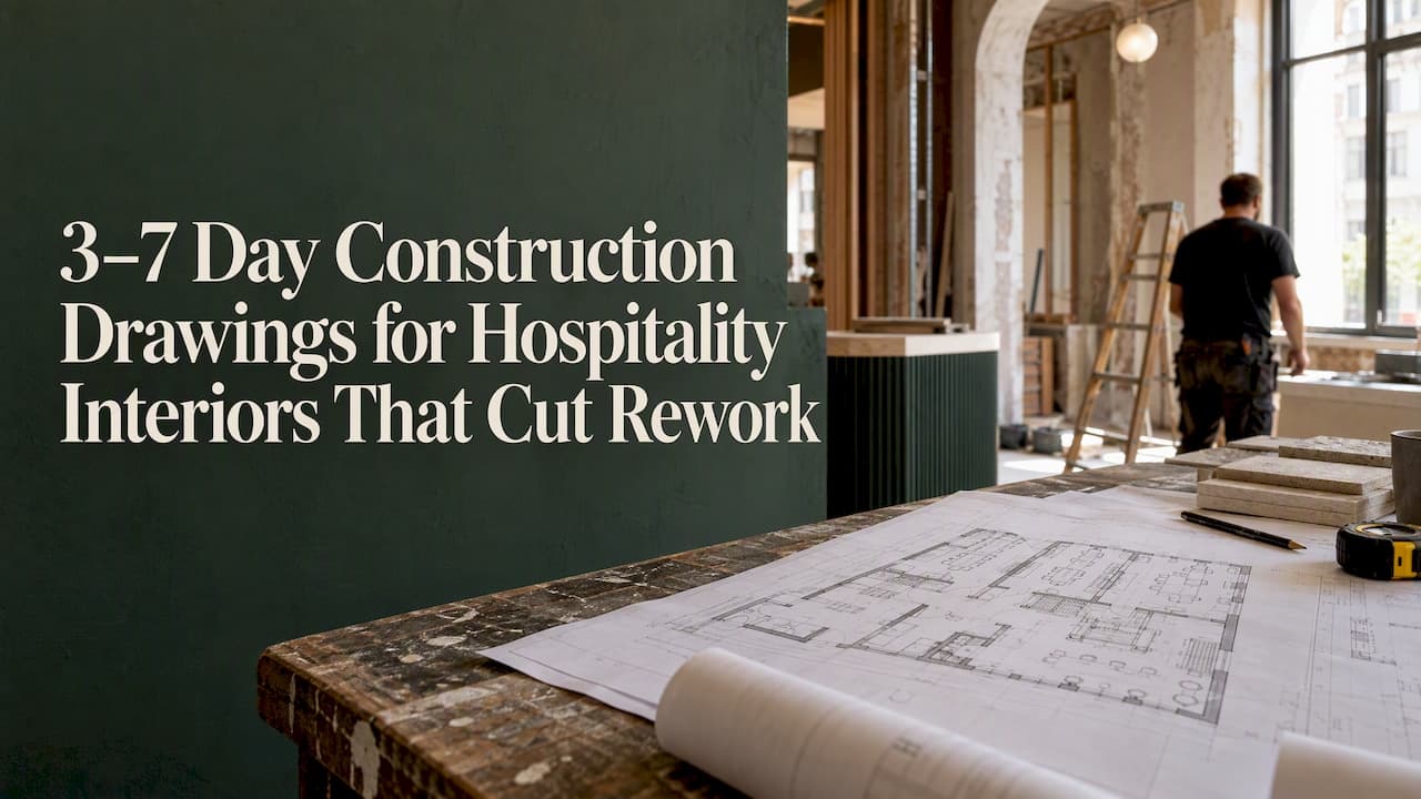 3–7 Day Construction Drawings for Hospitality Interiors That Cut Rework
