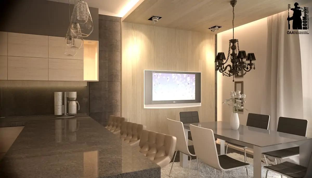 INTERIOR DESIGN OF A PRIVATE HOUSE. NATURAL MATERIALS gallery image 5