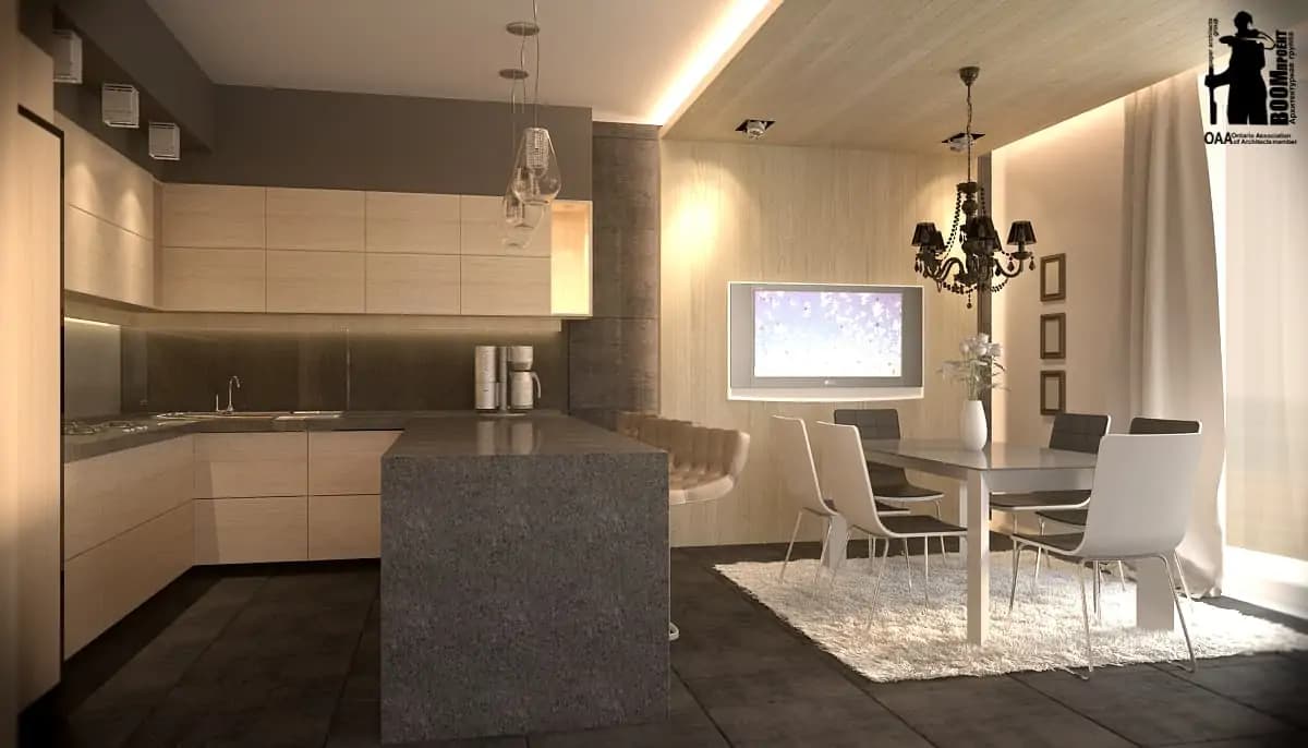INTERIOR DESIGN OF A PRIVATE HOUSE. NATURAL MATERIALS gallery image 6