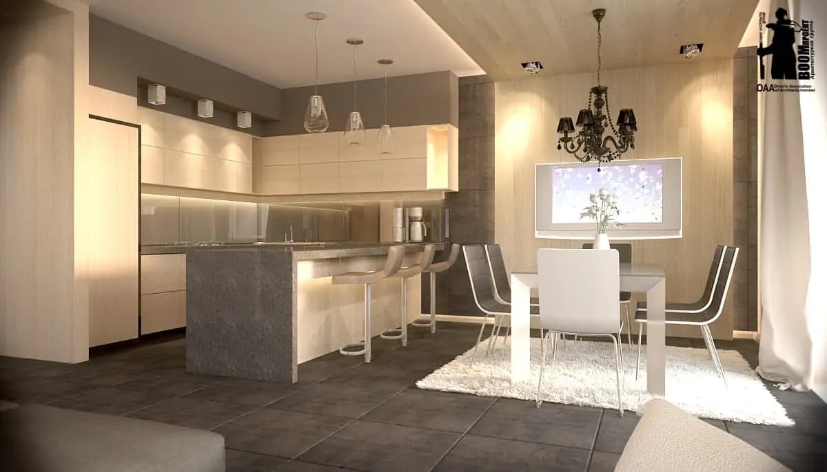INTERIOR DESIGN OF A PRIVATE HOUSE. NATURAL MATERIALS gallery image 9