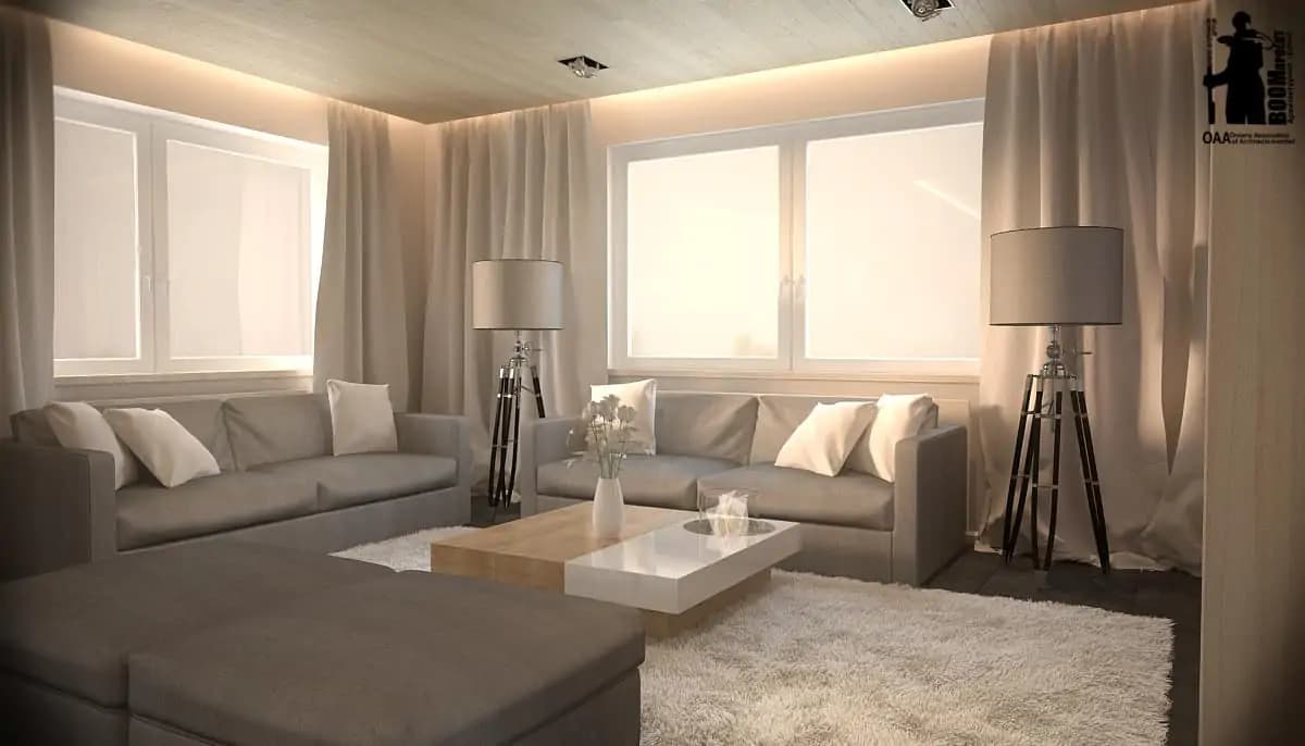INTERIOR DESIGN OF A PRIVATE HOUSE. NATURAL MATERIALS gallery image 12
