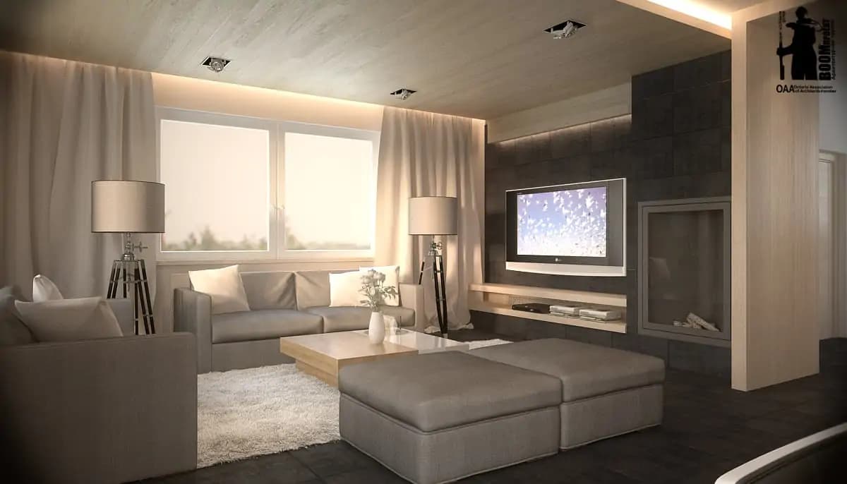 INTERIOR DESIGN OF A PRIVATE HOUSE. NATURAL MATERIALS gallery image 13