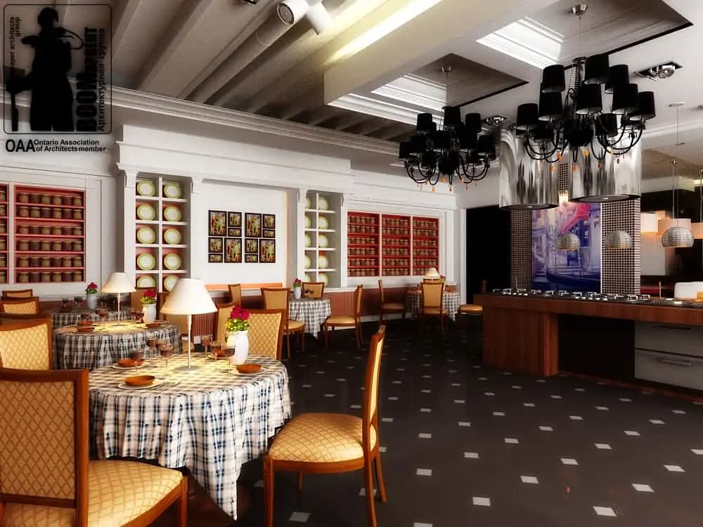 CONCEPT OF DESIGN OF RESTAURANT OF ITALIAN RESTAURANT IN ODESSA gallery image 13