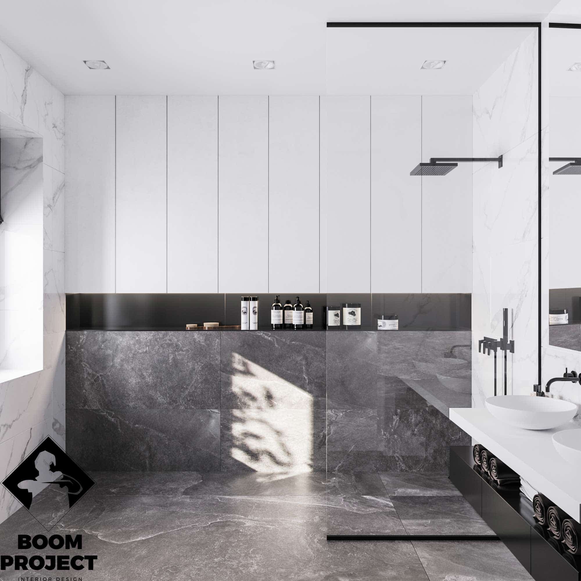 MONOCHROME INTERIOR DESIGN. LARGE APARTMENT OF 2 SMALL IN ODESSA gallery image 4