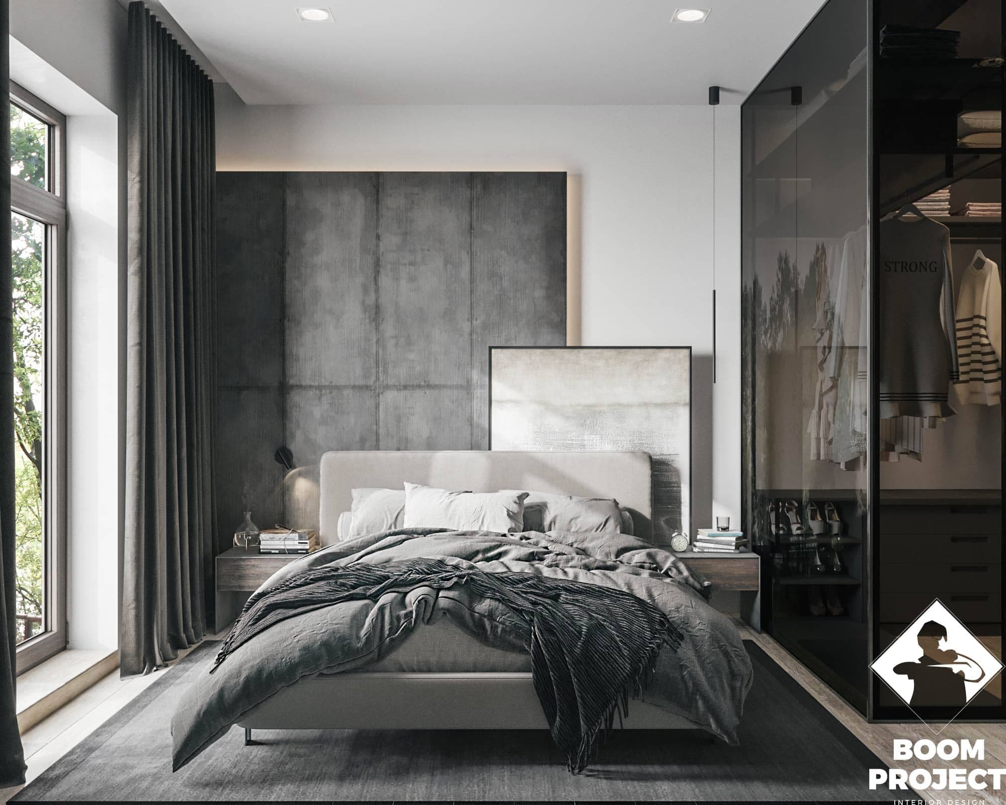 MONOCHROME INTERIOR DESIGN. LARGE APARTMENT OF 2 SMALL IN ODESSA gallery image 18