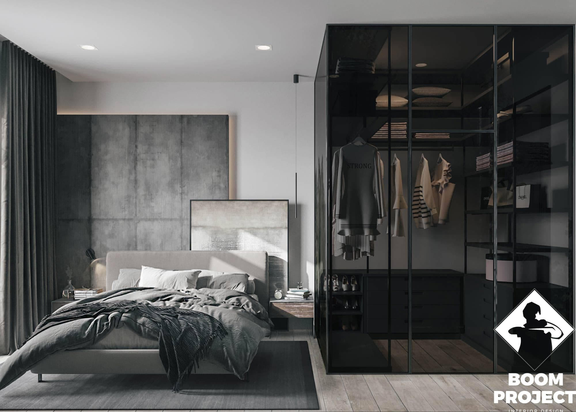 MONOCHROME INTERIOR DESIGN. LARGE APARTMENT OF 2 SMALL IN ODESSA gallery image 26