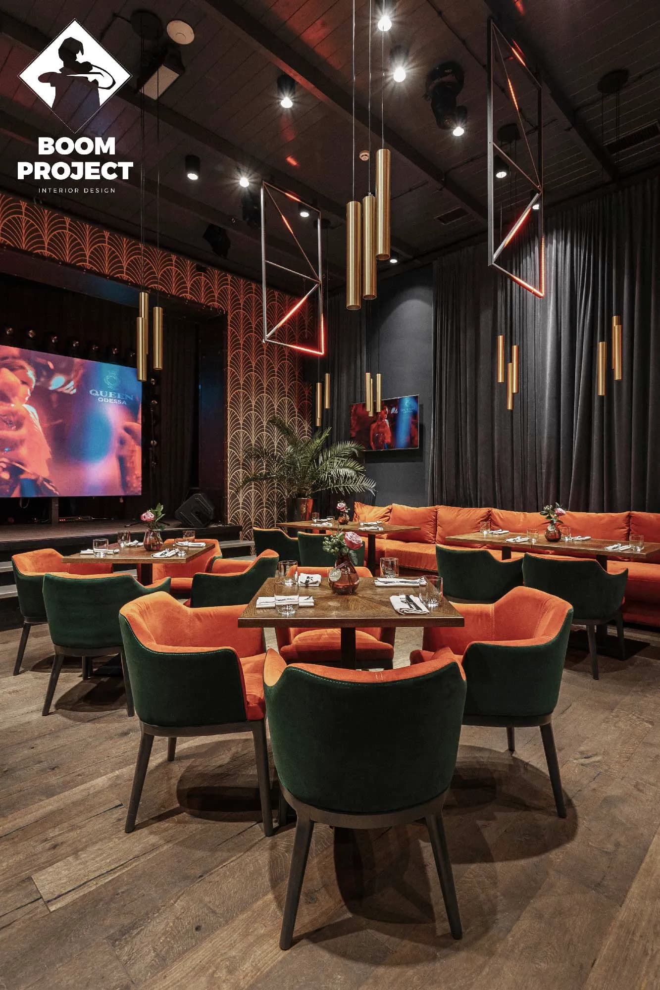Interior design project. QUEEN Odessa restaurant. gallery image 13