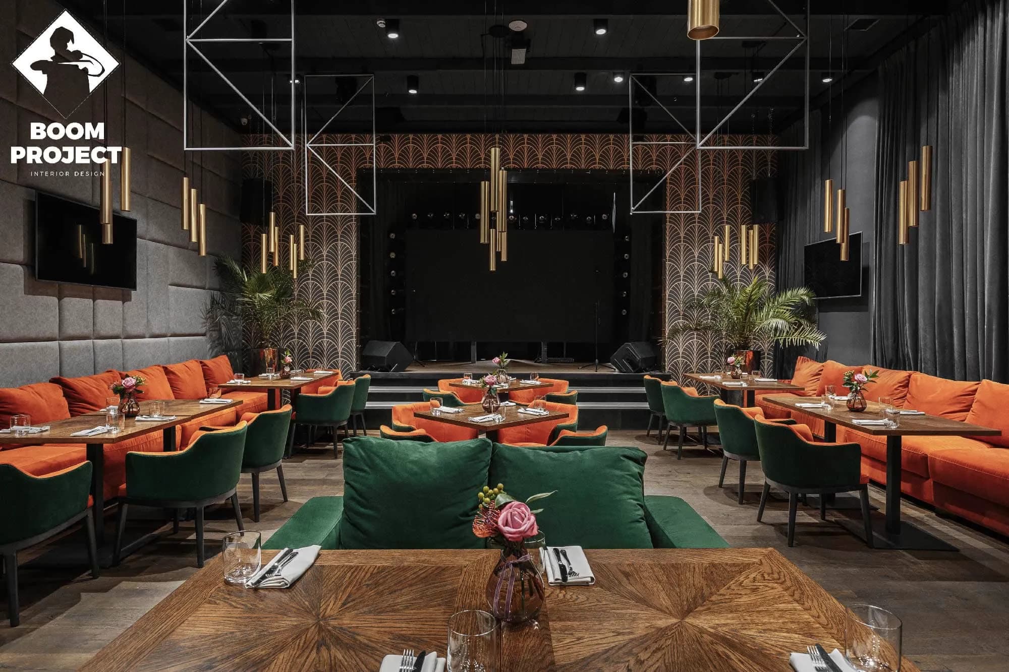 Interior design project. QUEEN Odessa restaurant. gallery image 19