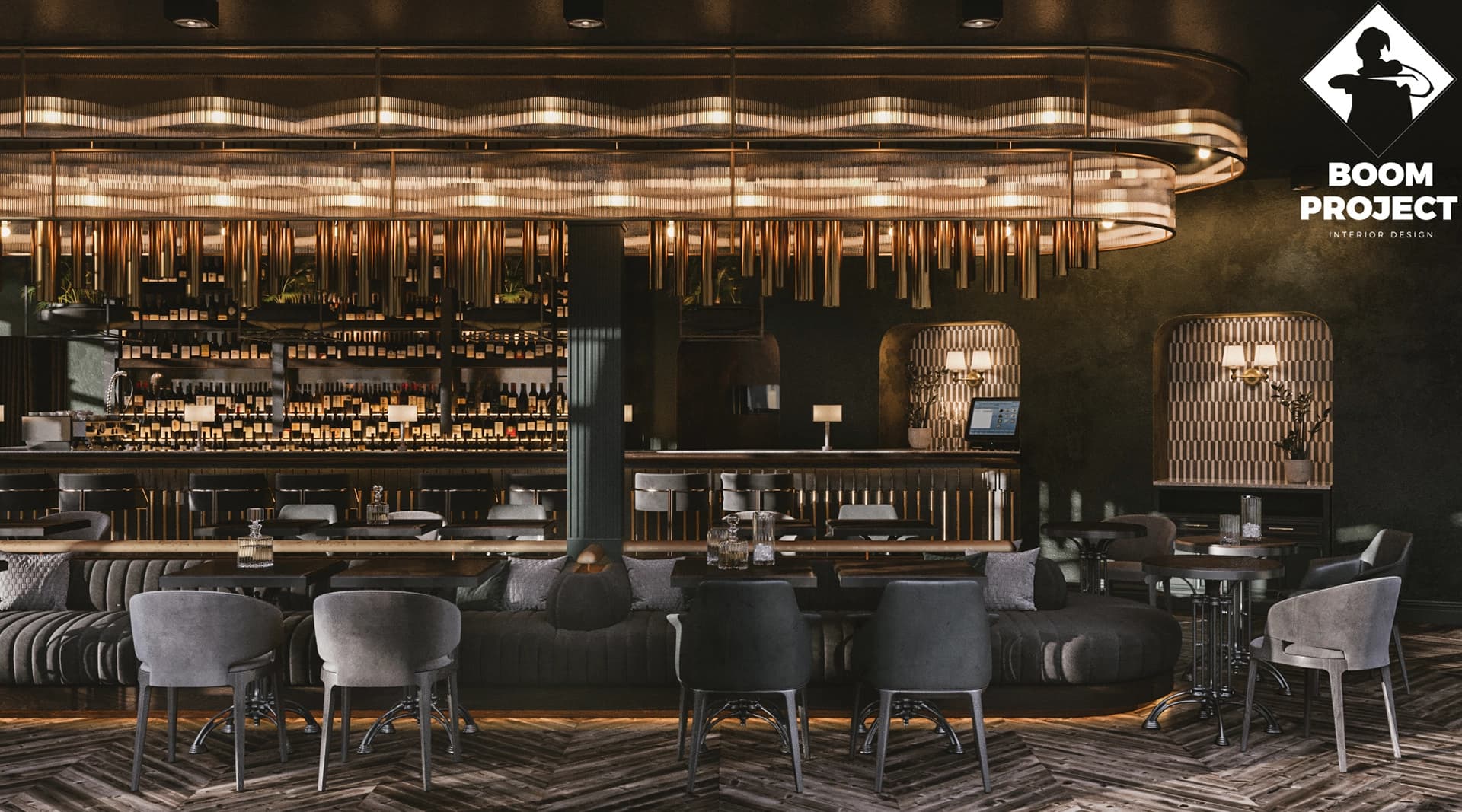YORK WHISKEY BAR ОДЕССА. DESIGN OF BAR AND RESTAURANT ODESSA gallery image 5