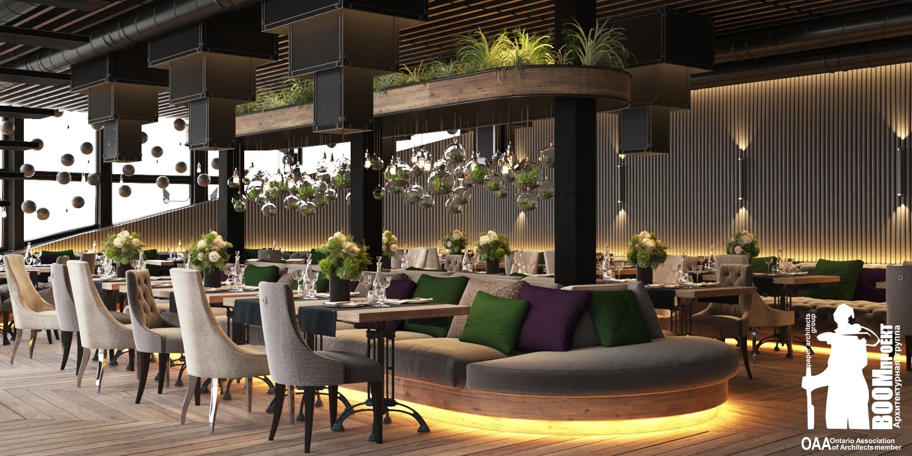 DESIGN OF A COOL RESTAURANT IN ODESSA hospitality design by BOOM Studio