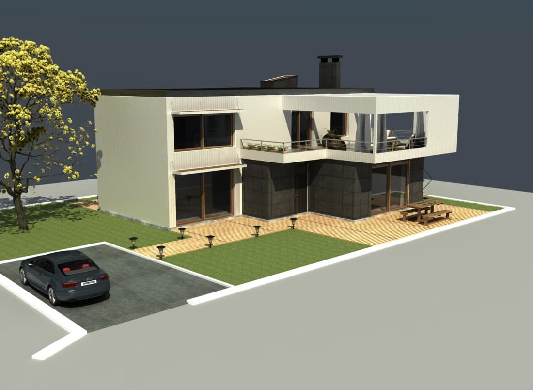 PROJECT OF 2-STOREY COUNTRY HOUSE WITH SEA VIEW residential design by BOOM Studio