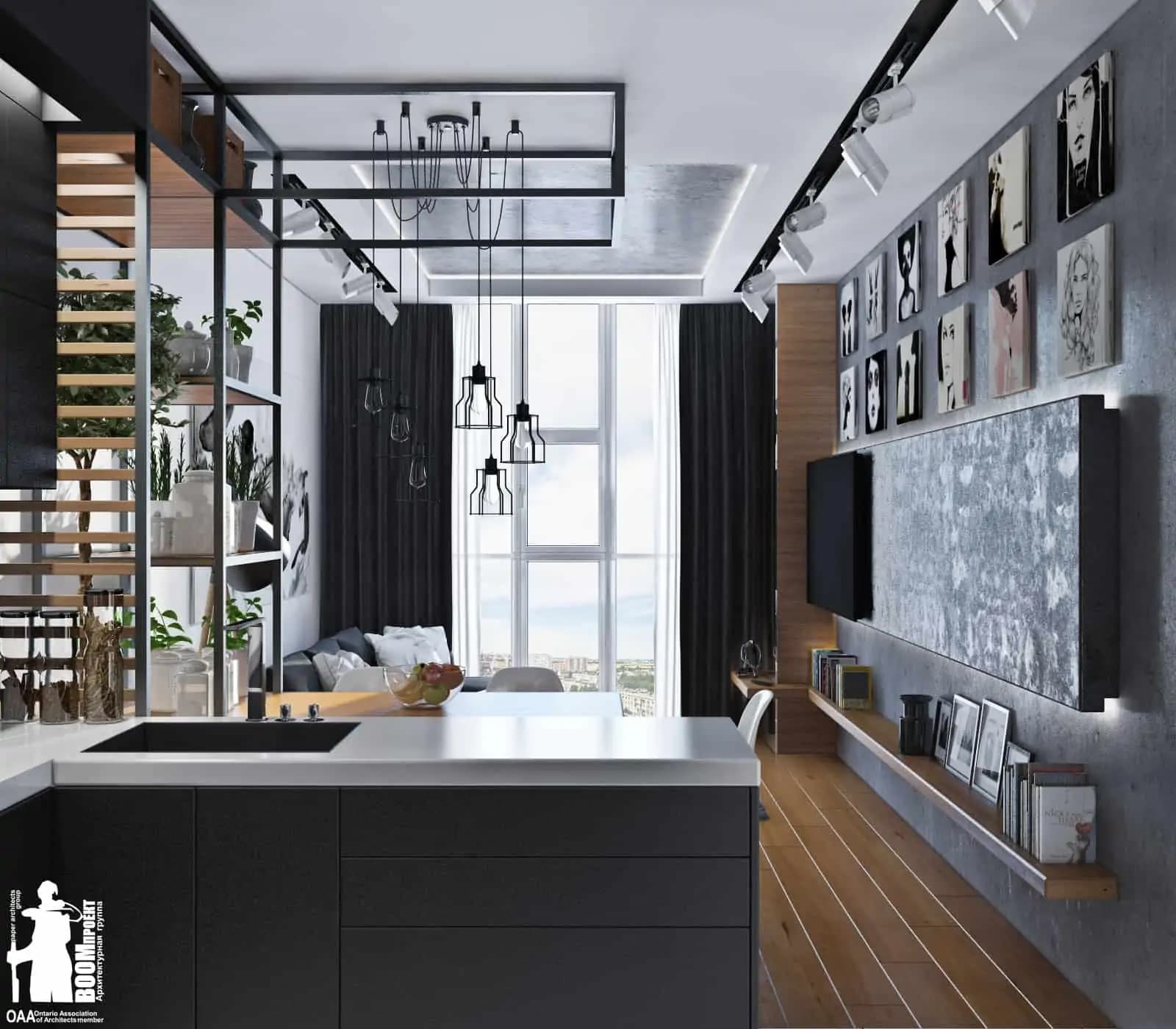 LOFT. DESIGN PROJECT OF A SMALL 2-ROOM APARTMENT gallery image 6