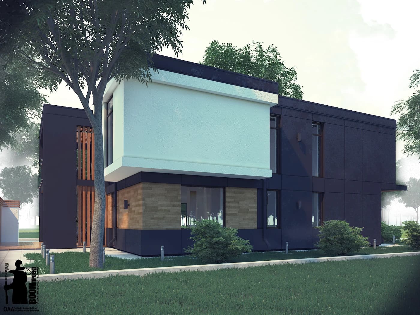 MODERN RESIDENTIAL HOUSE ARCHITECTURAL PROJECT gallery image 4