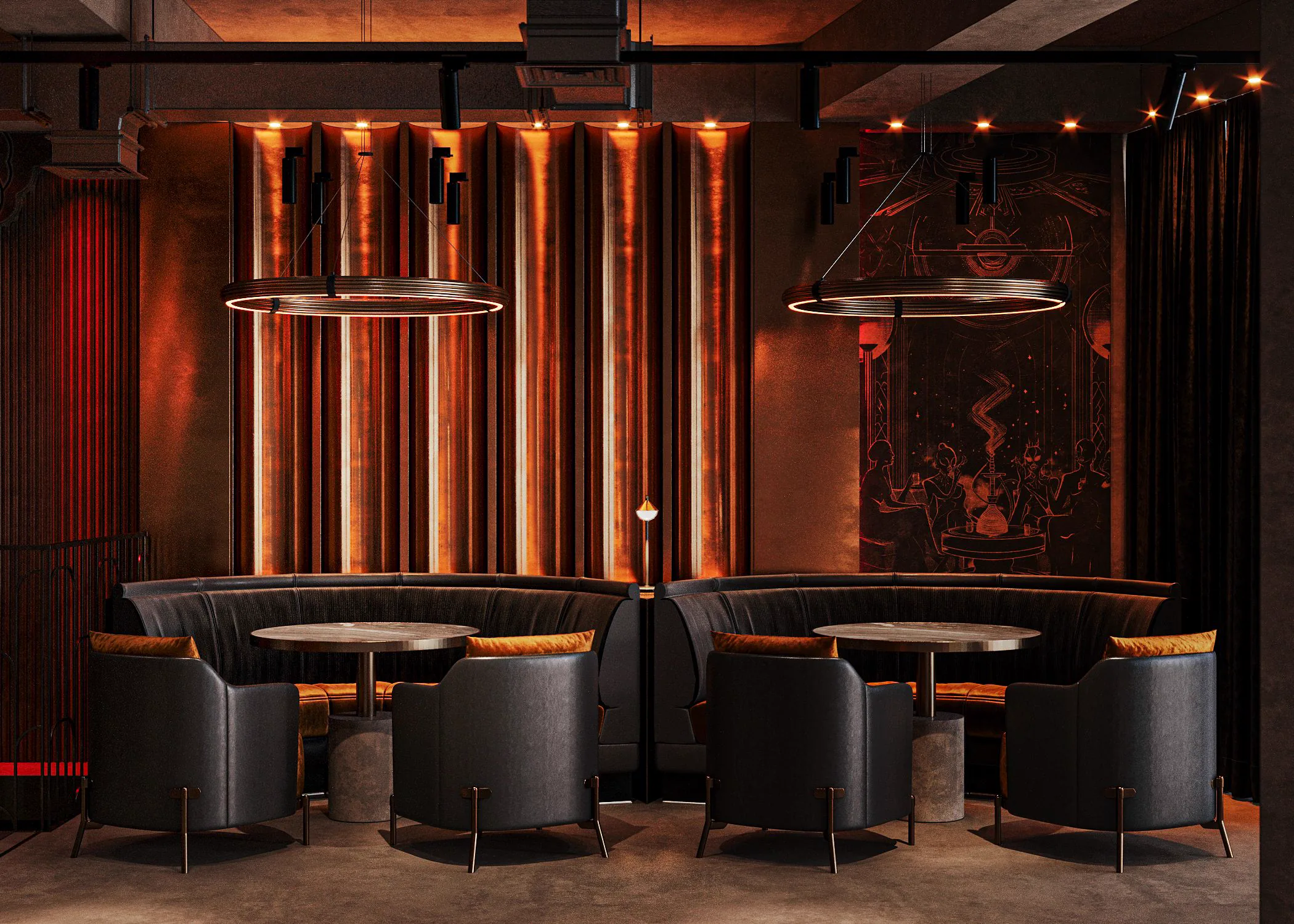 Luman hospitality interior in Chisinau, Moldova