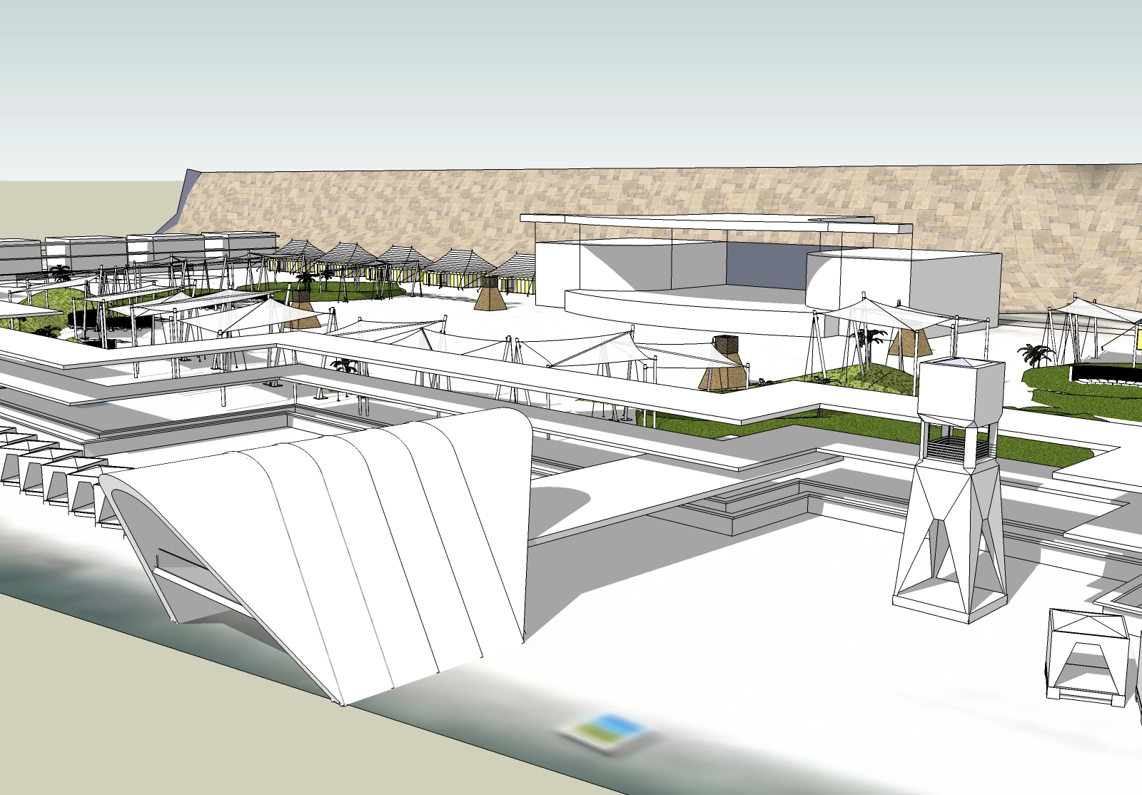 PRE-DESIGN DEVELOPMENTS OF THE ARCHITECTURAL AND DESIGN PROJECT OF THE SUMMER SAUND 2011 FESTIVAL COMPLEX COMPLEX gallery image 14
