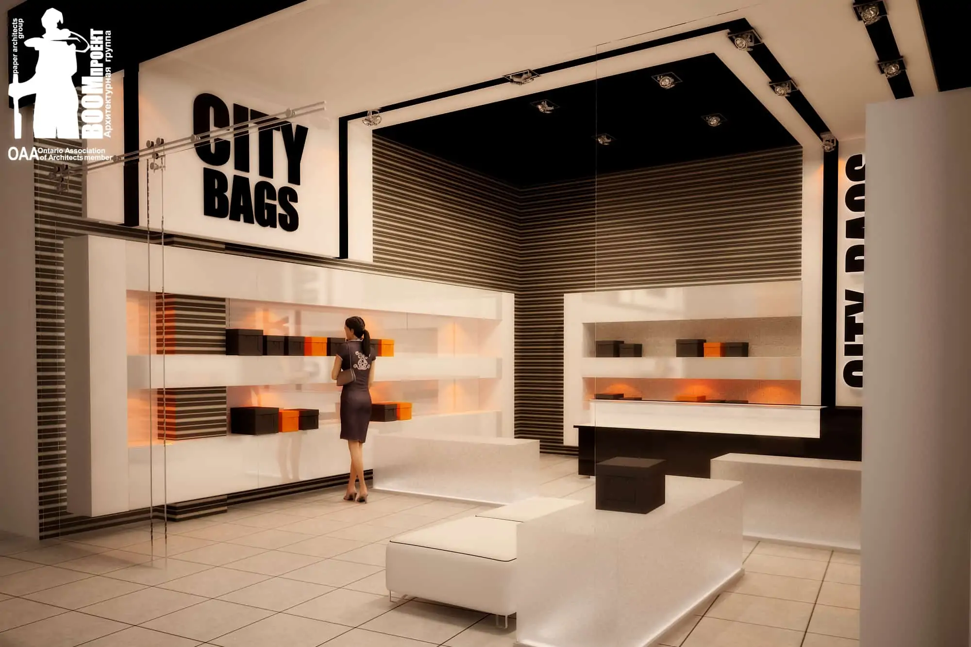 CITY BAGS INTERIOR DESIGN commercial design by BOOM Studio