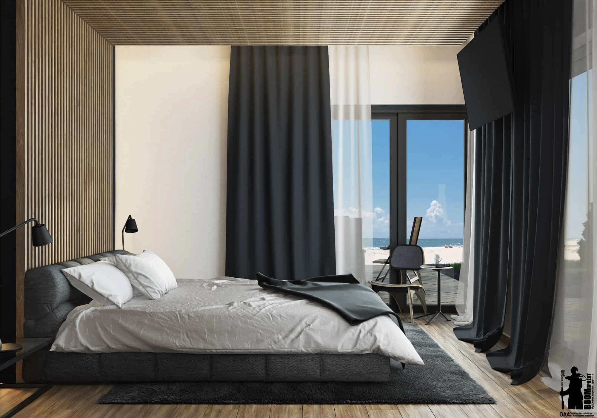 MODERN BEDROOM DESIGN IN A HOTEL ROOM gallery image 2