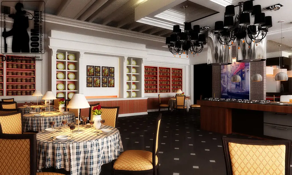 CONCEPT OF DESIGN OF RESTAURANT OF ITALIAN RESTAURANT IN ODESSA gallery image 1