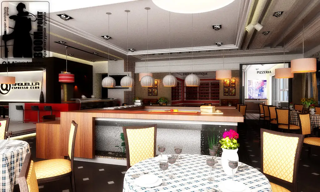 CONCEPT OF DESIGN OF RESTAURANT OF ITALIAN RESTAURANT IN ODESSA gallery image 11