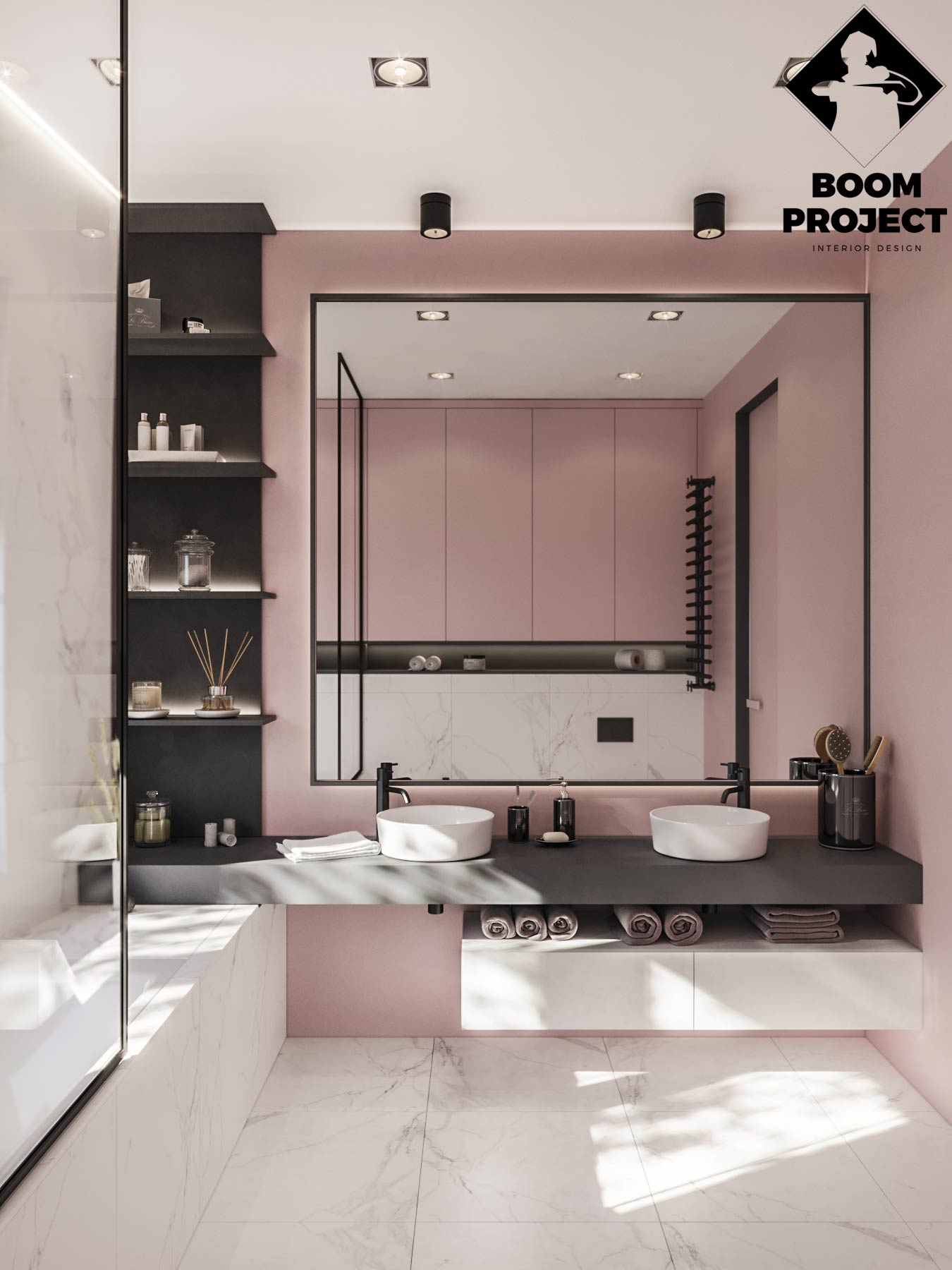 MONOCHROME INTERIOR DESIGN. LARGE APARTMENT OF 2 SMALL IN ODESSA gallery image 11