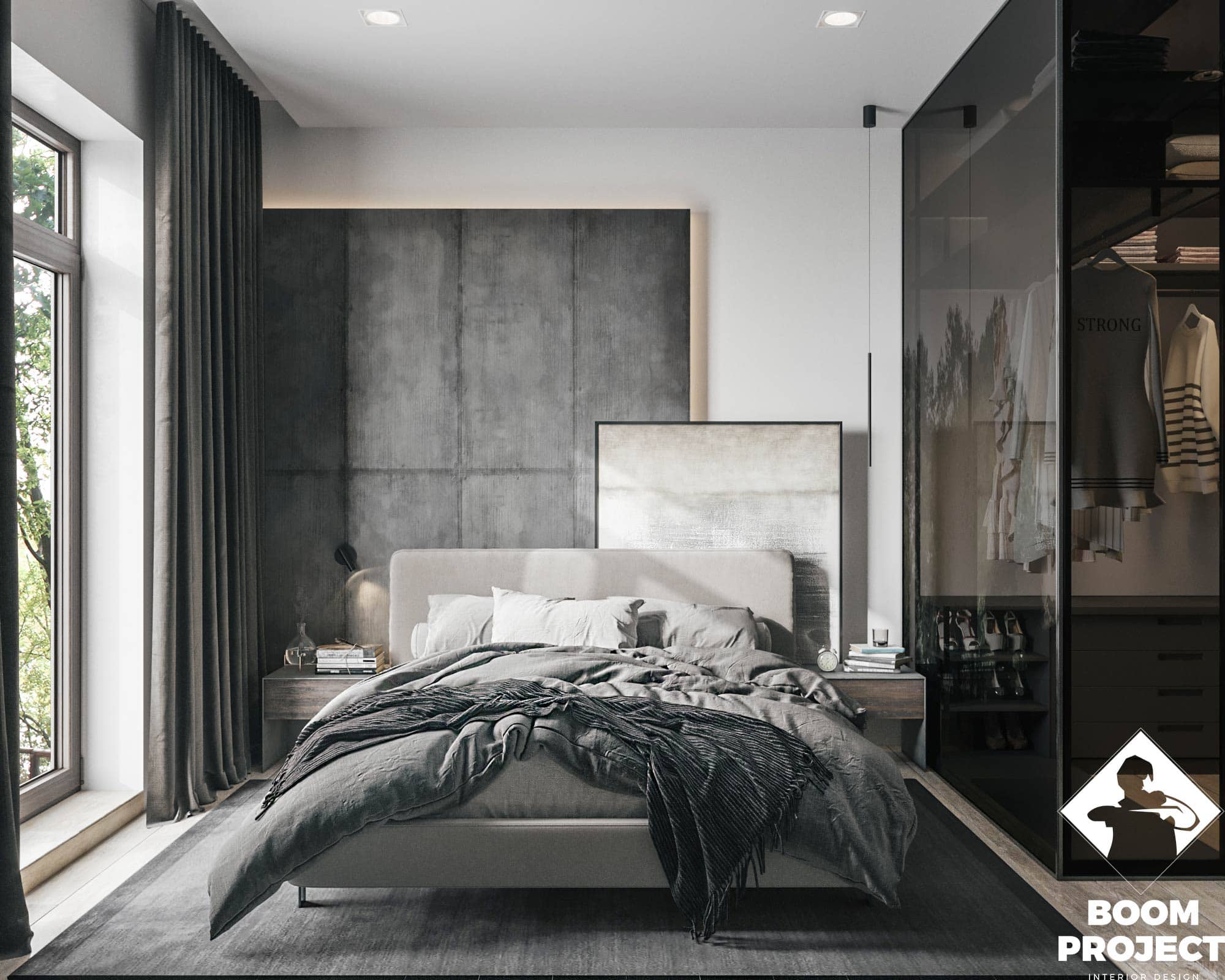 MONOCHROME INTERIOR DESIGN. LARGE APARTMENT OF 2 SMALL IN ODESSA gallery image 18