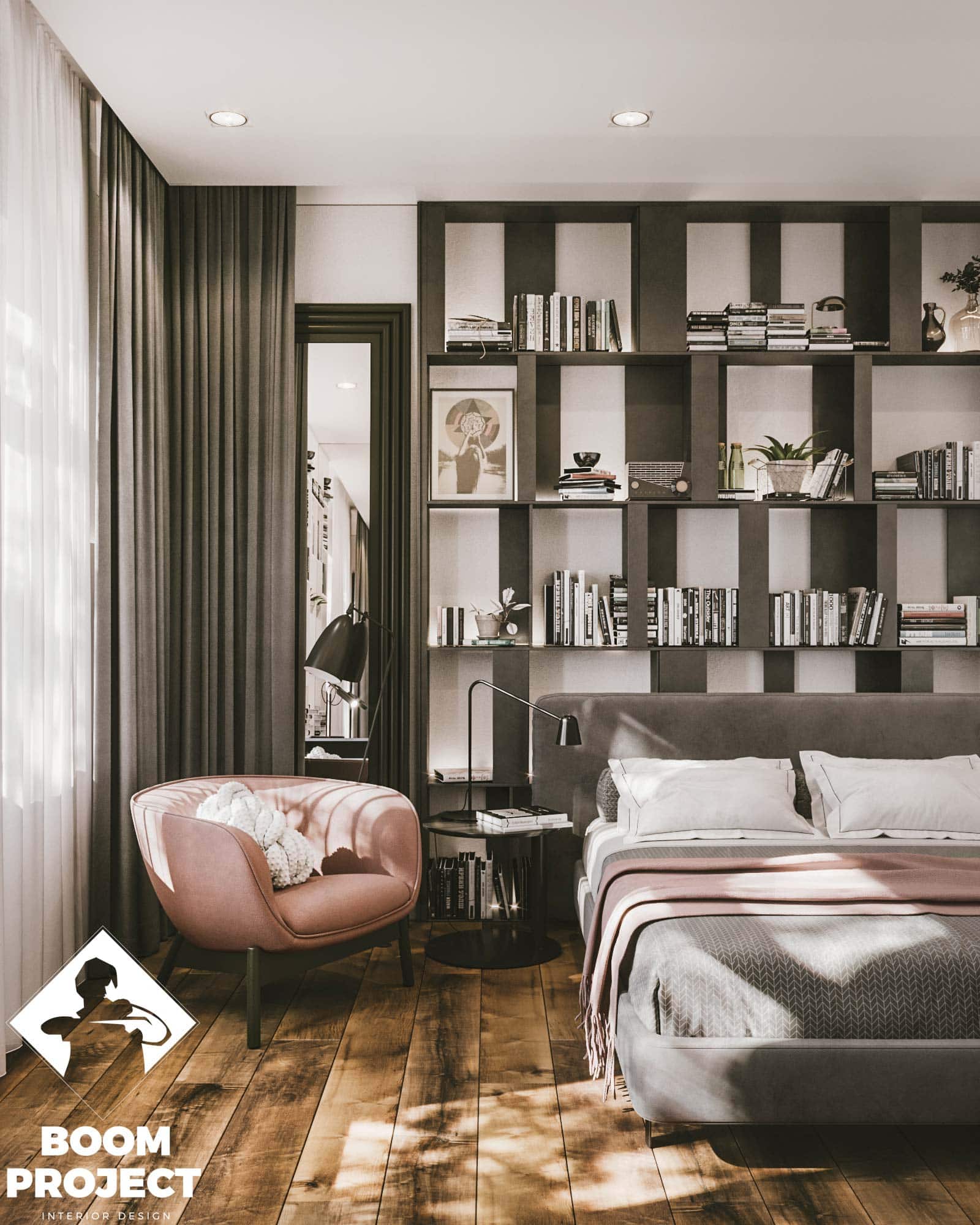 MONOCHROME INTERIOR DESIGN. LARGE APARTMENT OF 2 SMALL IN ODESSA gallery image 22