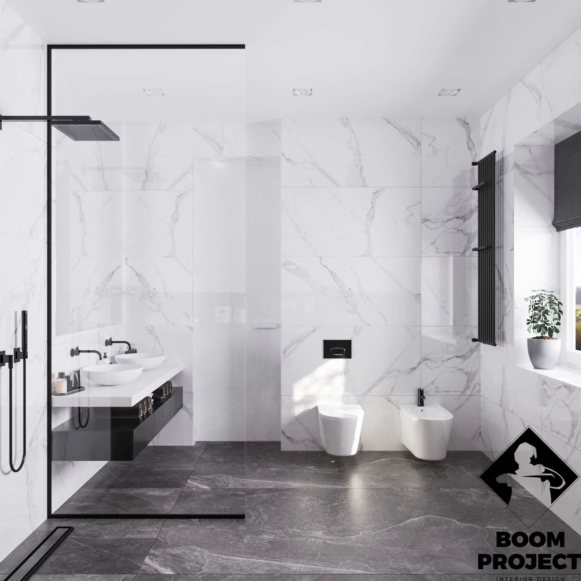 MONOCHROME INTERIOR DESIGN. LARGE APARTMENT OF 2 SMALL IN ODESSA gallery image 24