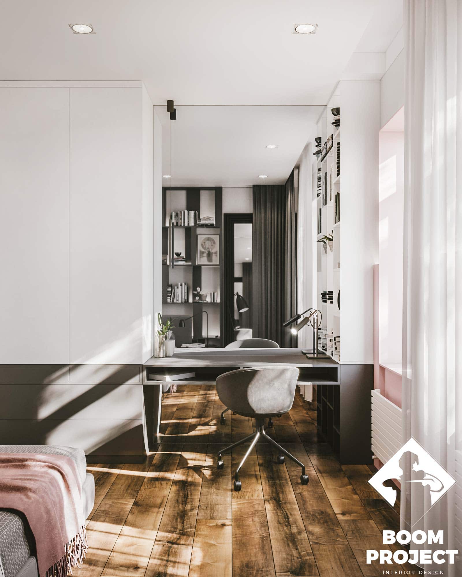 MONOCHROME INTERIOR DESIGN. LARGE APARTMENT OF 2 SMALL IN ODESSA gallery image 28