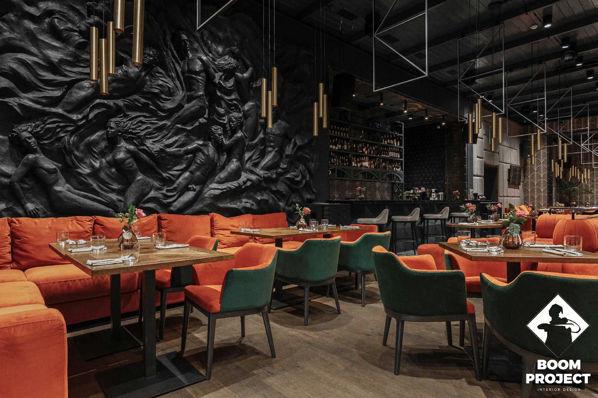 Interior design project. QUEEN Odessa restaurant. gallery image 3