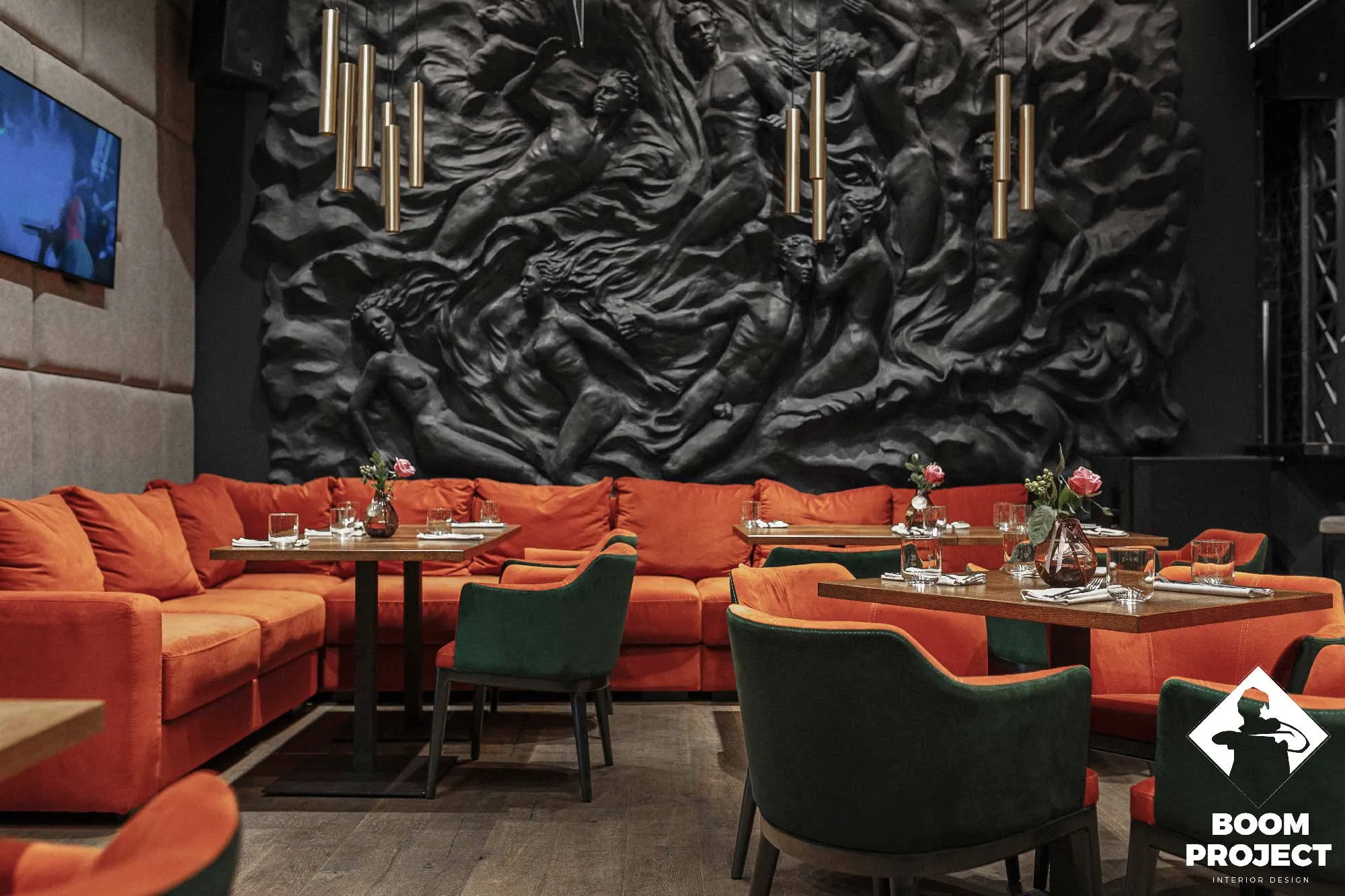Interior design project. QUEEN Odessa restaurant. gallery image 5