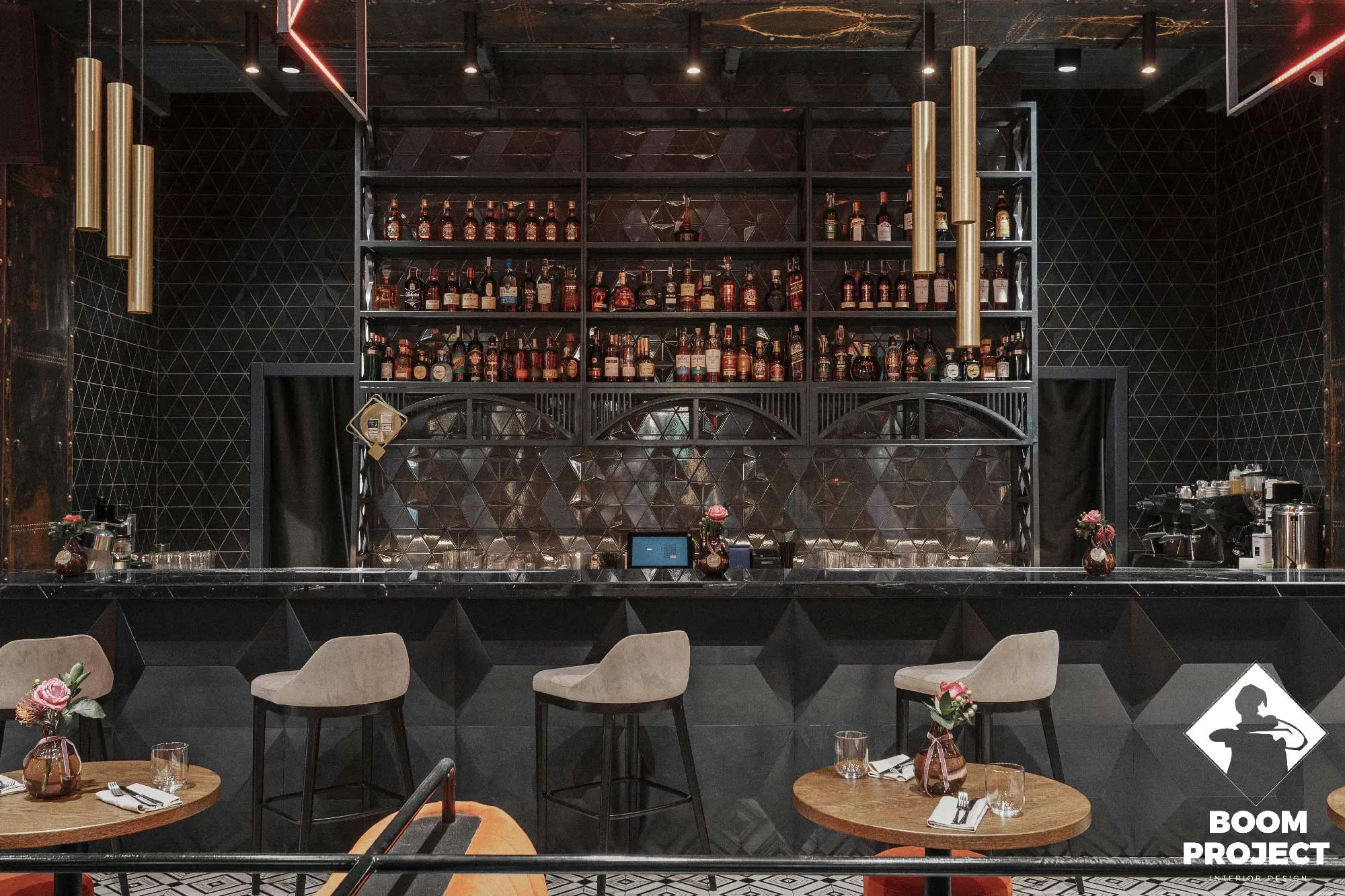 Interior design project. QUEEN Odessa restaurant. gallery image 8
