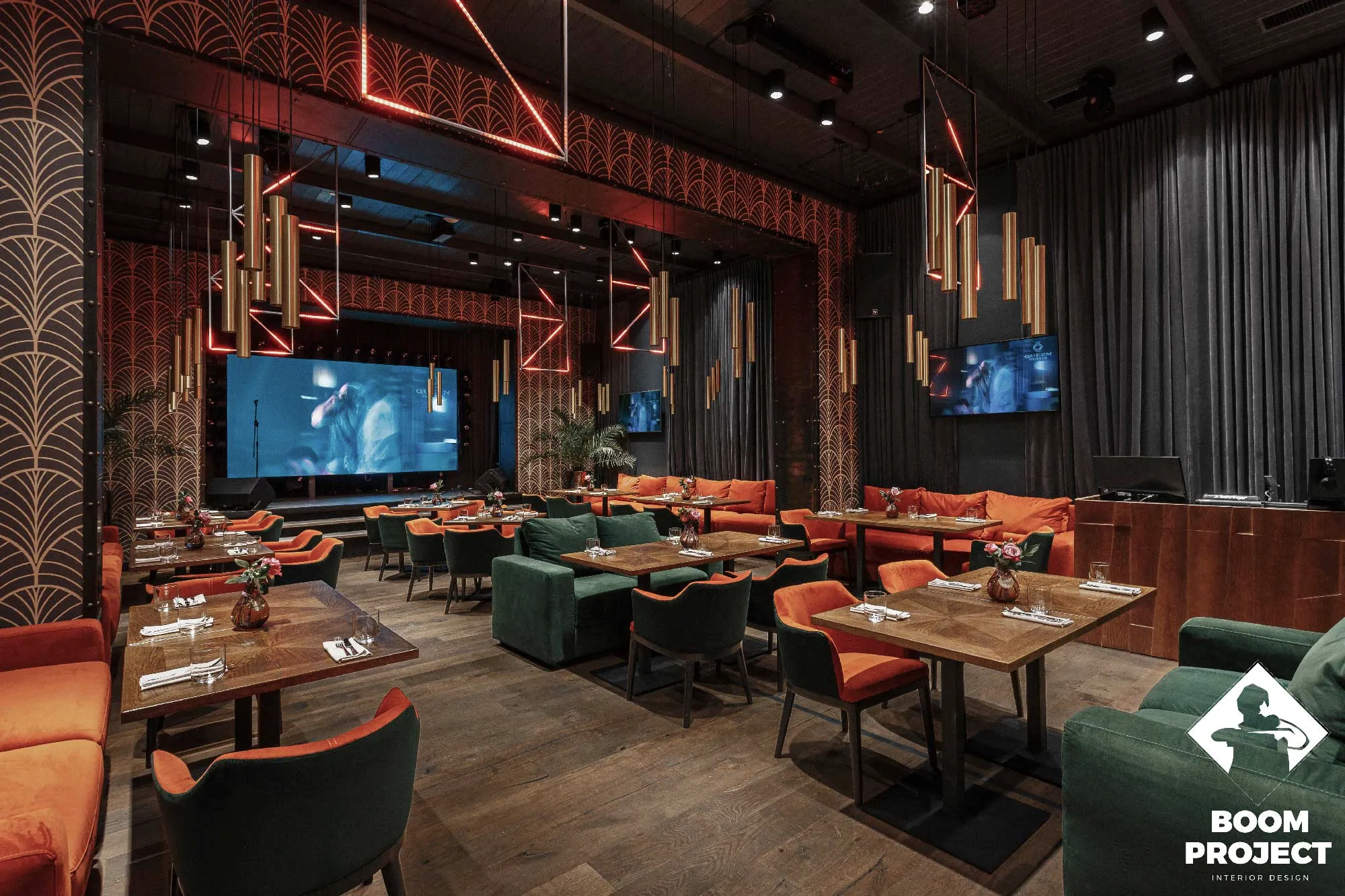 Interior design project. QUEEN Odessa restaurant. gallery image 12