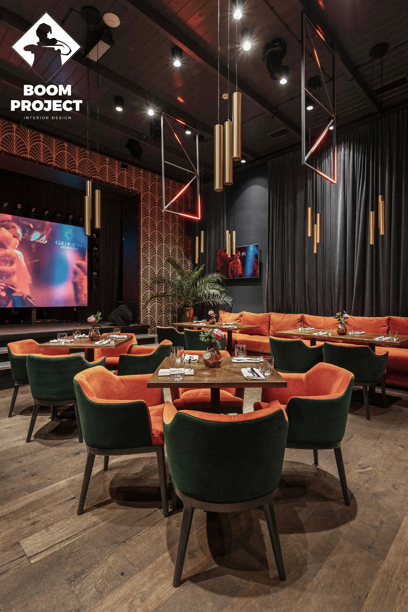 Interior design project. QUEEN Odessa restaurant. gallery image 13
