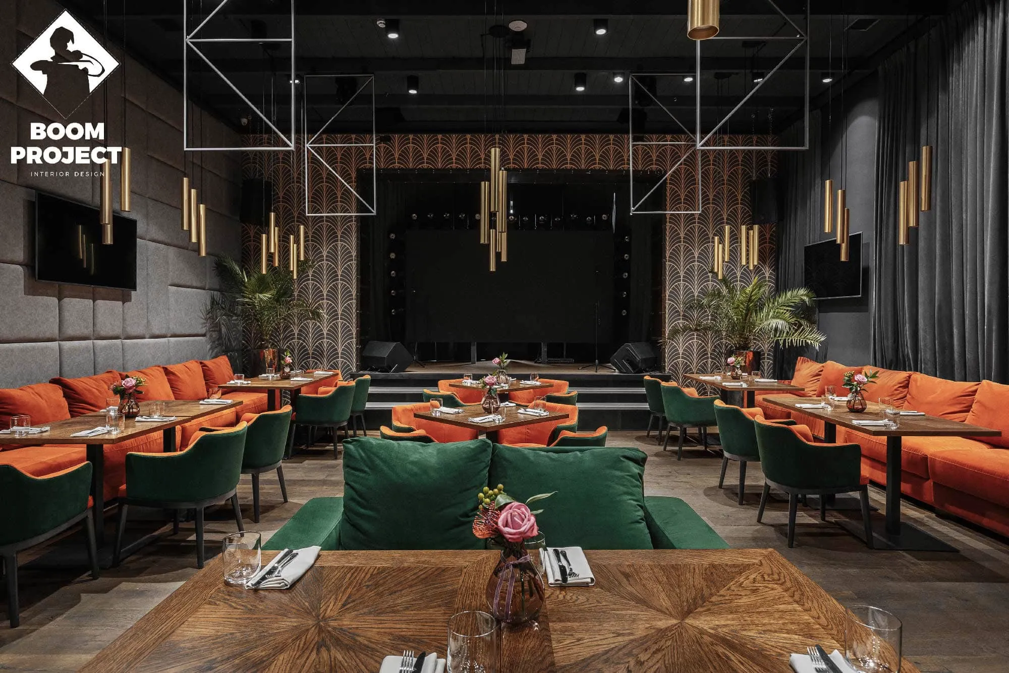 Interior design project. QUEEN Odessa restaurant. gallery image 19