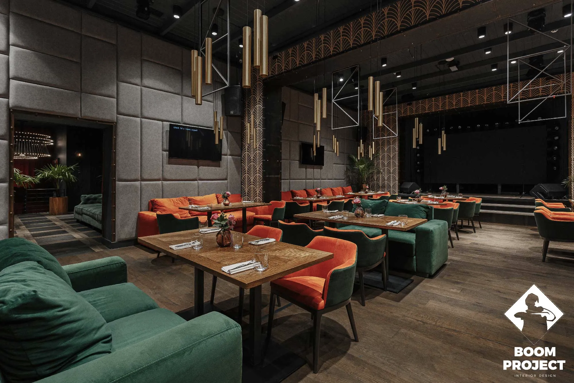 Interior design project. QUEEN Odessa restaurant. gallery image 21