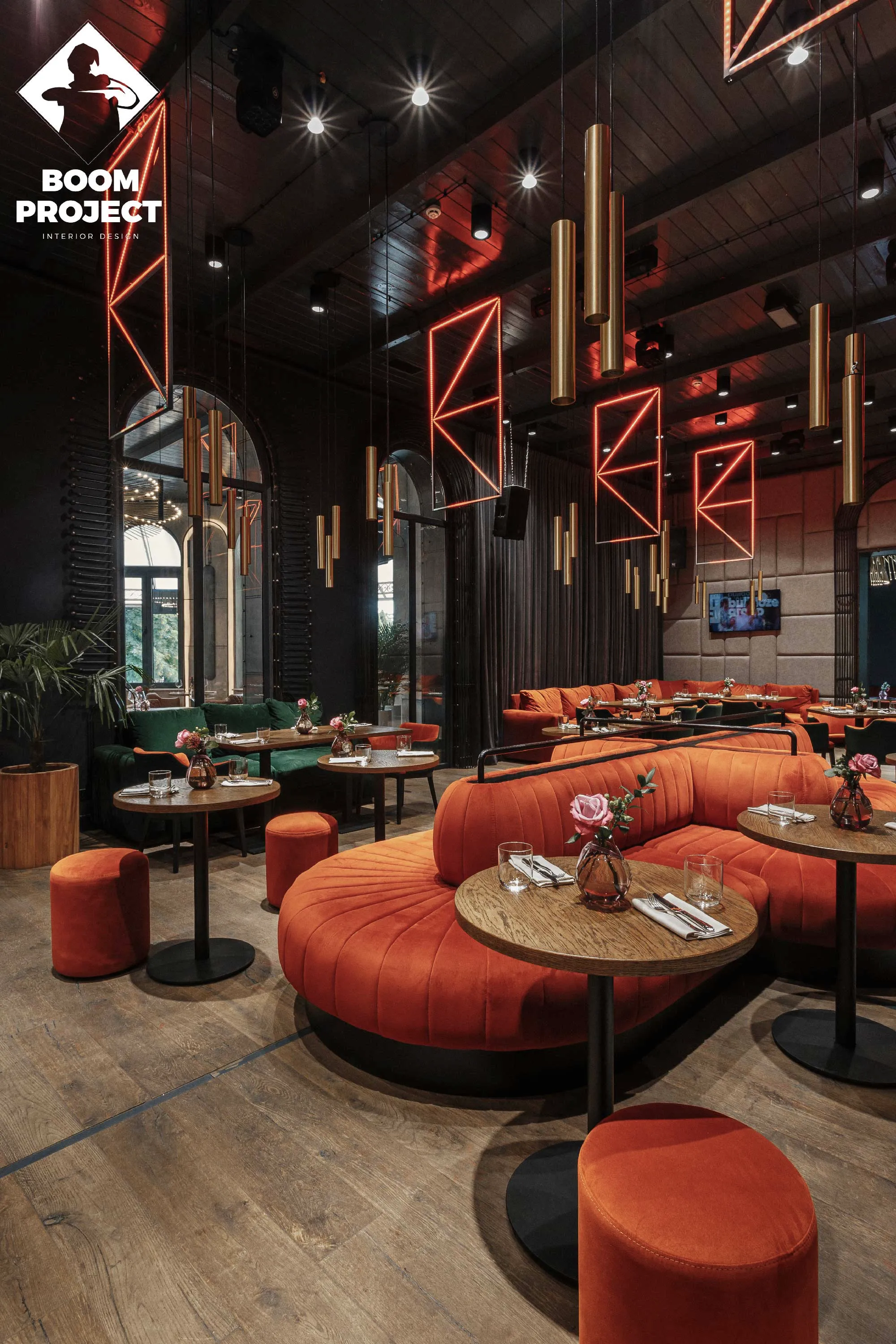 Interior design project. QUEEN Odessa restaurant. gallery image 22
