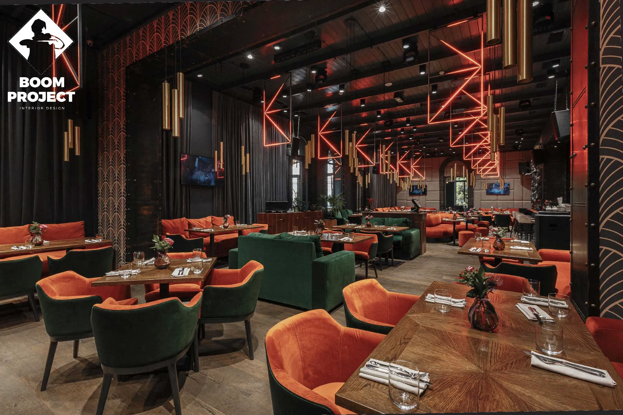 Interior design project. QUEEN Odessa restaurant. gallery image 26