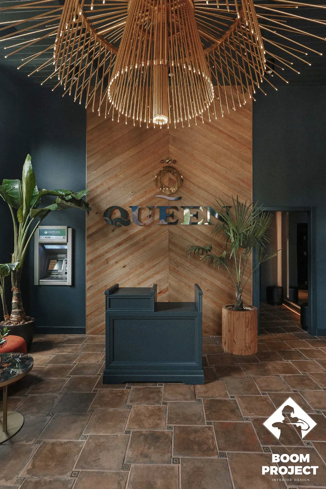 Interior design project. QUEEN Odessa restaurant. gallery image 27