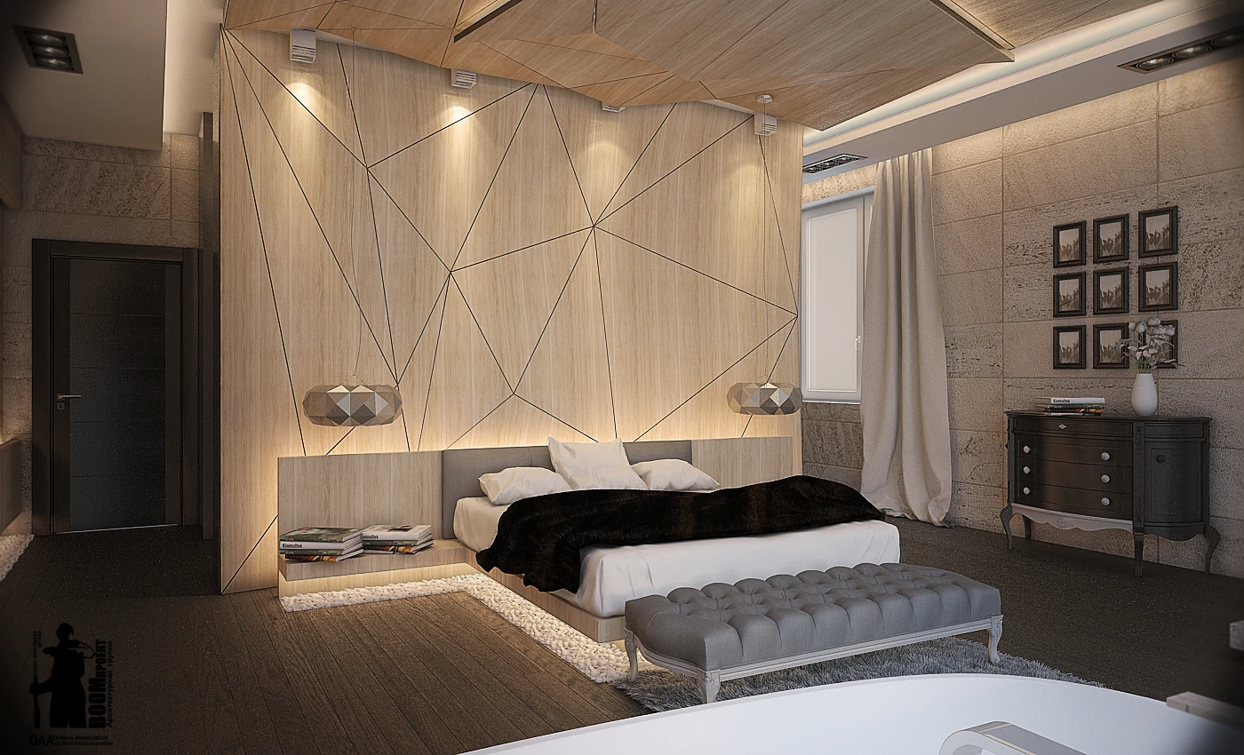 BEDROOM DESIGN WITH PANORAMIC SEA VIEW residential design by BOOM Studio