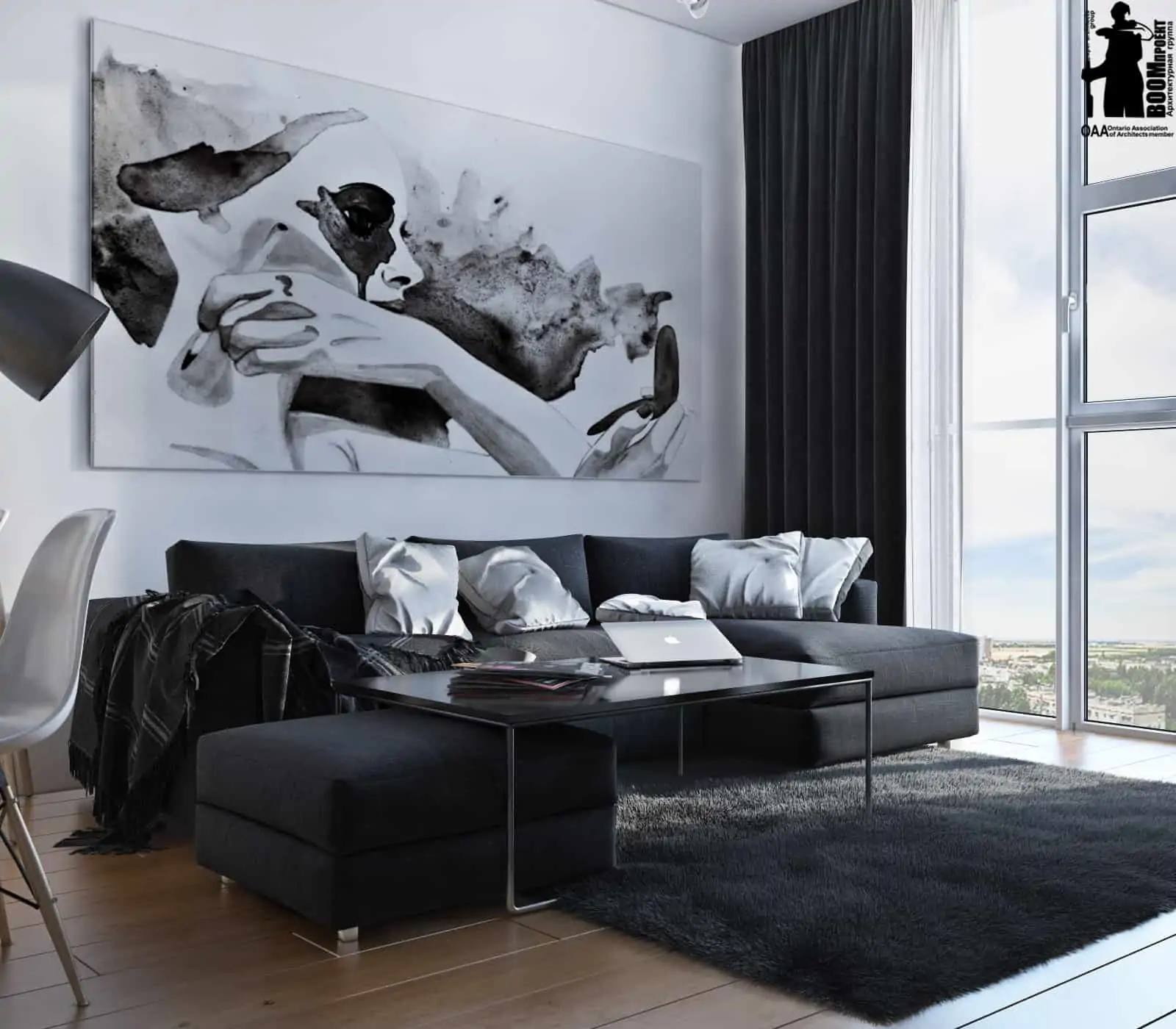 LOFT. DESIGN PROJECT OF A SMALL 2-ROOM APARTMENT gallery image 3